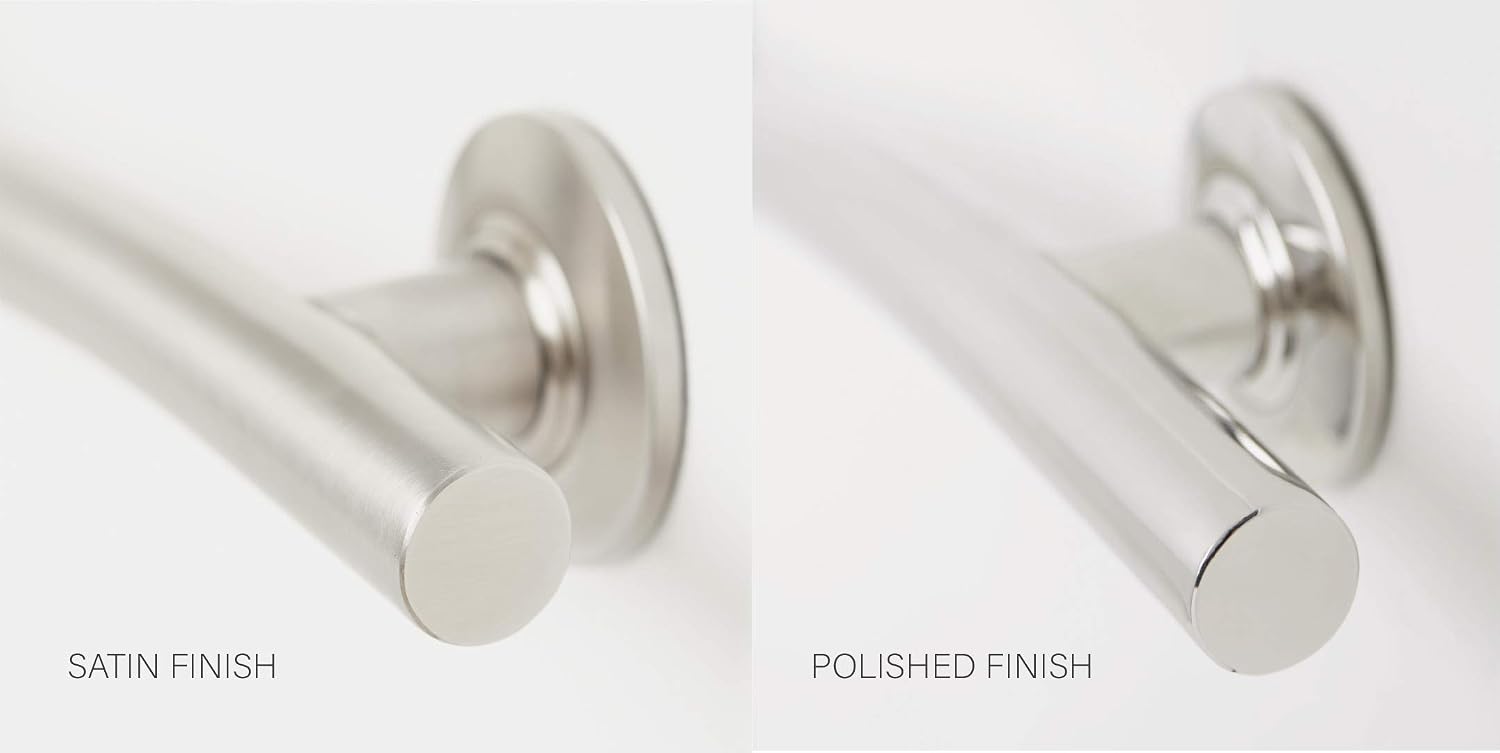 Seachrome 18-inch Coronado Designer Straight Bathroom Shower Grab Bar, Satin Stainless Steel, Brushed Nickel