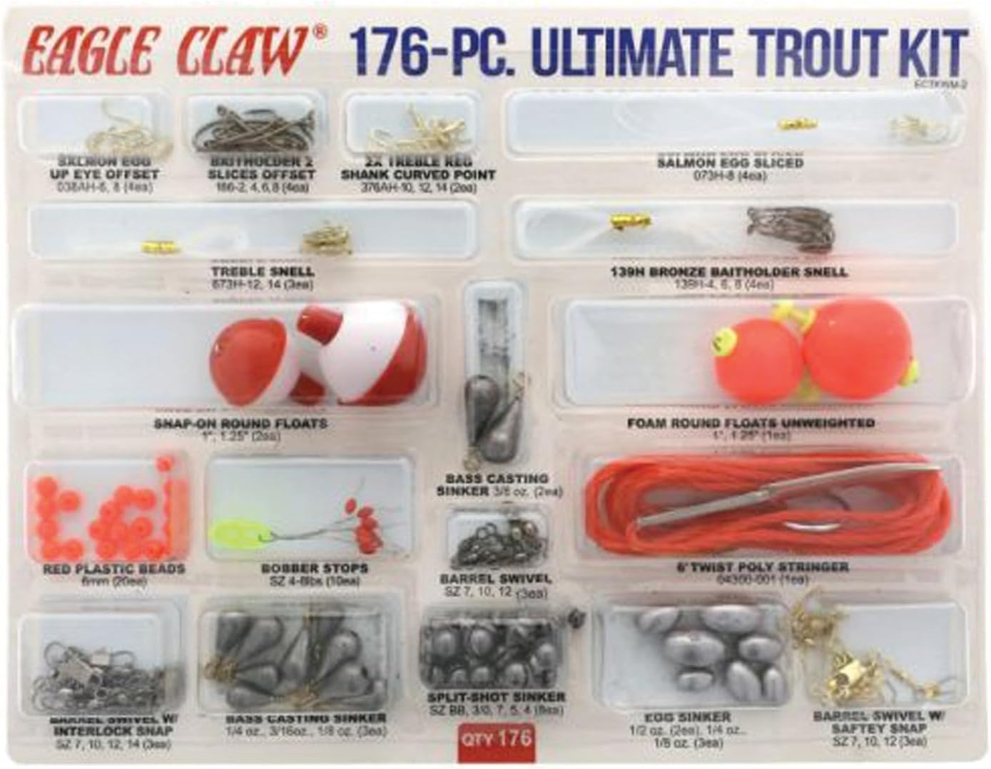 Eagle Claw Ultimate Trout KIT, Multi, One Size, ECTKWM-2 | fishing-tackle-boxes