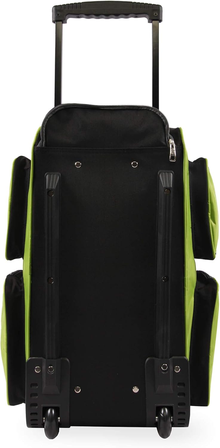 Fila 22" Lightweight Carry On Rolling Duffel Bag, Neon Lime, One Size
