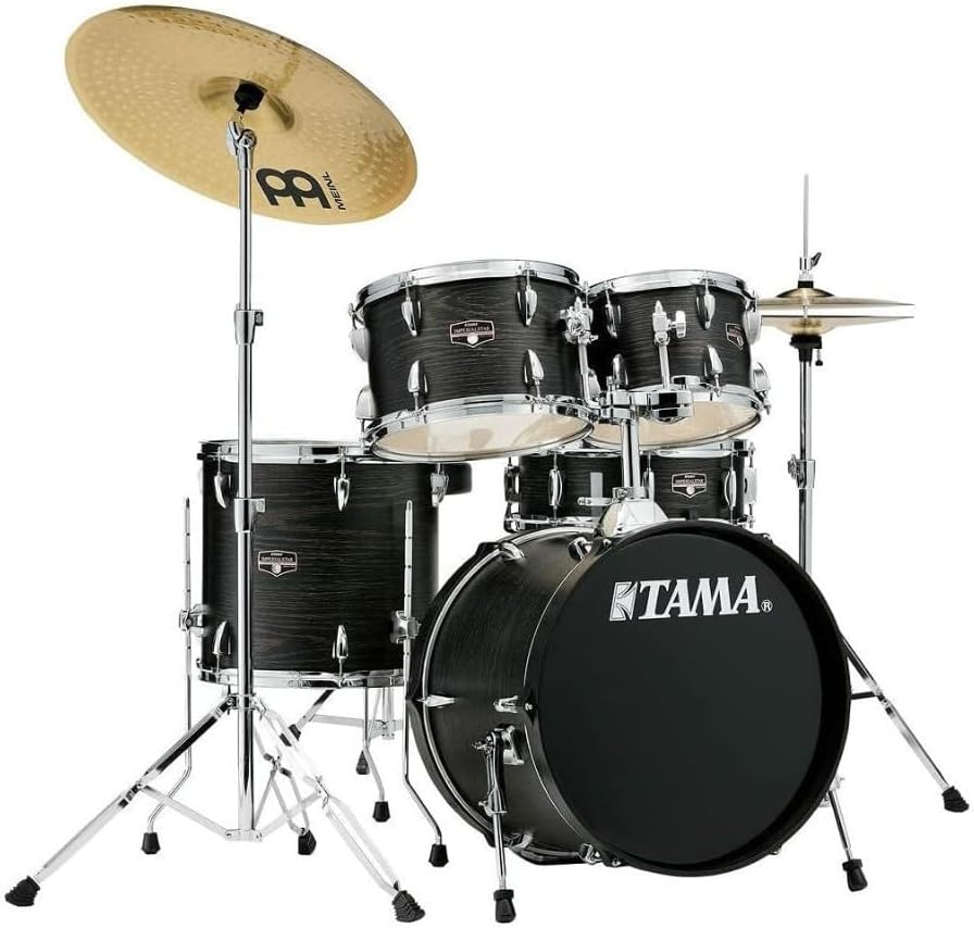 Tama Imperialstar 5-Piece Drum Kit with Meinl HCS Cymbals (Black Oak Wrap)