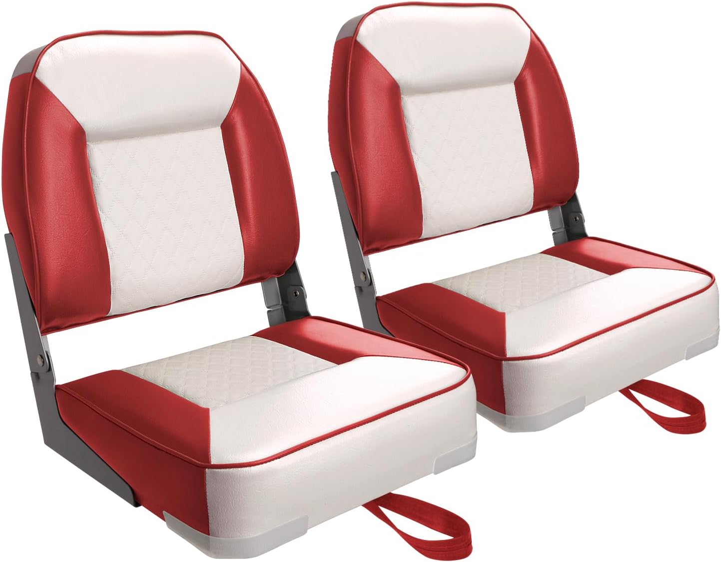 XGEAR Fold-Down Boat Seat, Low Back Fishing Boat Chair