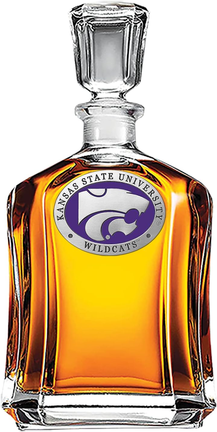 Marines Decanter – Eagle Globe & Anchor | 24 OZ Whiskey Decanter for Liquor with Airtight Stopper | Expertly Crafted Pewter Glass Clear