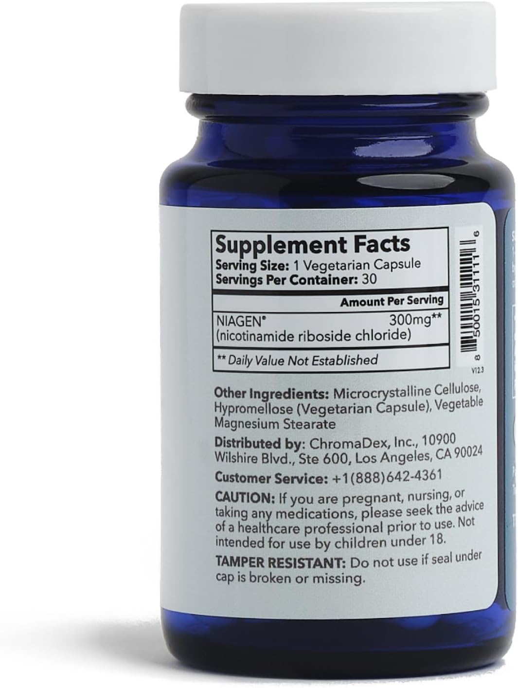 TRU NIAGEN NAD+ Supplement, Nicotinamide Riboside 300mg, 30 Daily Servings