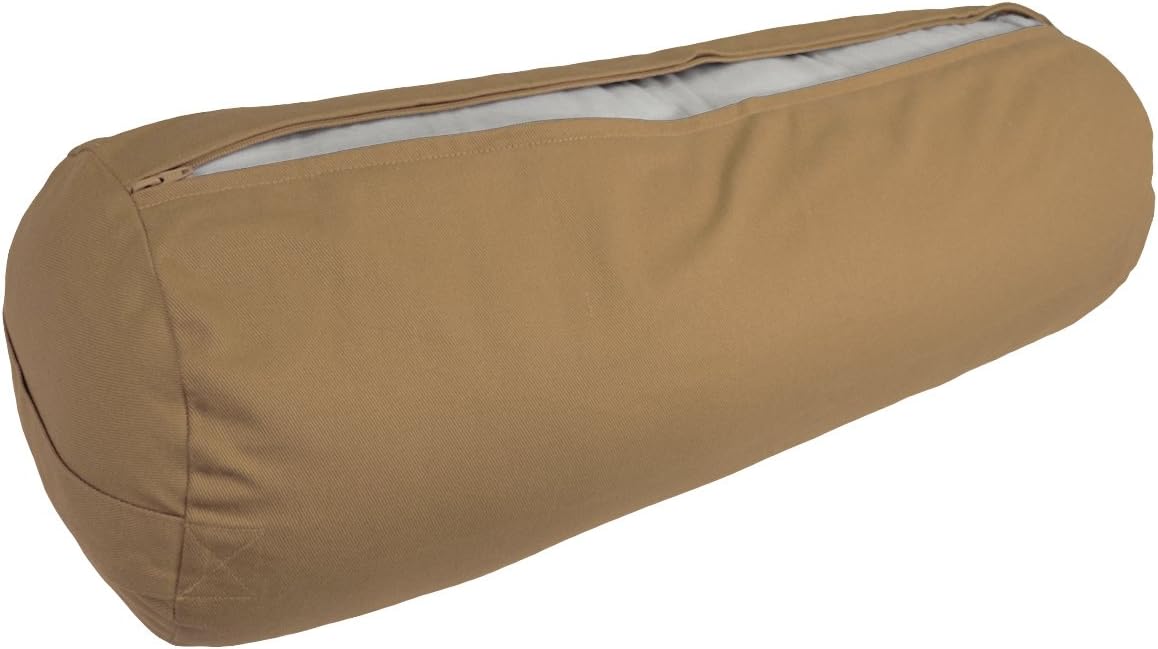 YogaAccessories Supportive Round Cotton Yoga Bolster