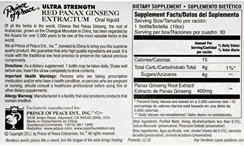 Prince Of Peace Red Panax Ginseng Extractum Ultra Strength - 30 Vials