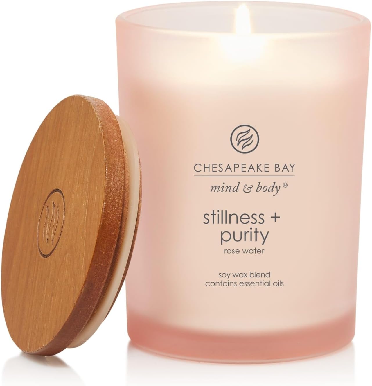 Chesapeake Bay Balance + Harmony Scented Candle Water Lily Pear Fragrance 50 Hours Burn Time Warm & Decorative Soy Wax Blend