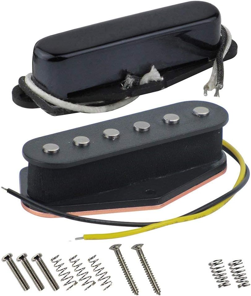 FLEOR Alnico 5 Guitar Pickups - TL Bridge & Neck Pickup (Chrome) for TL Style Guitar