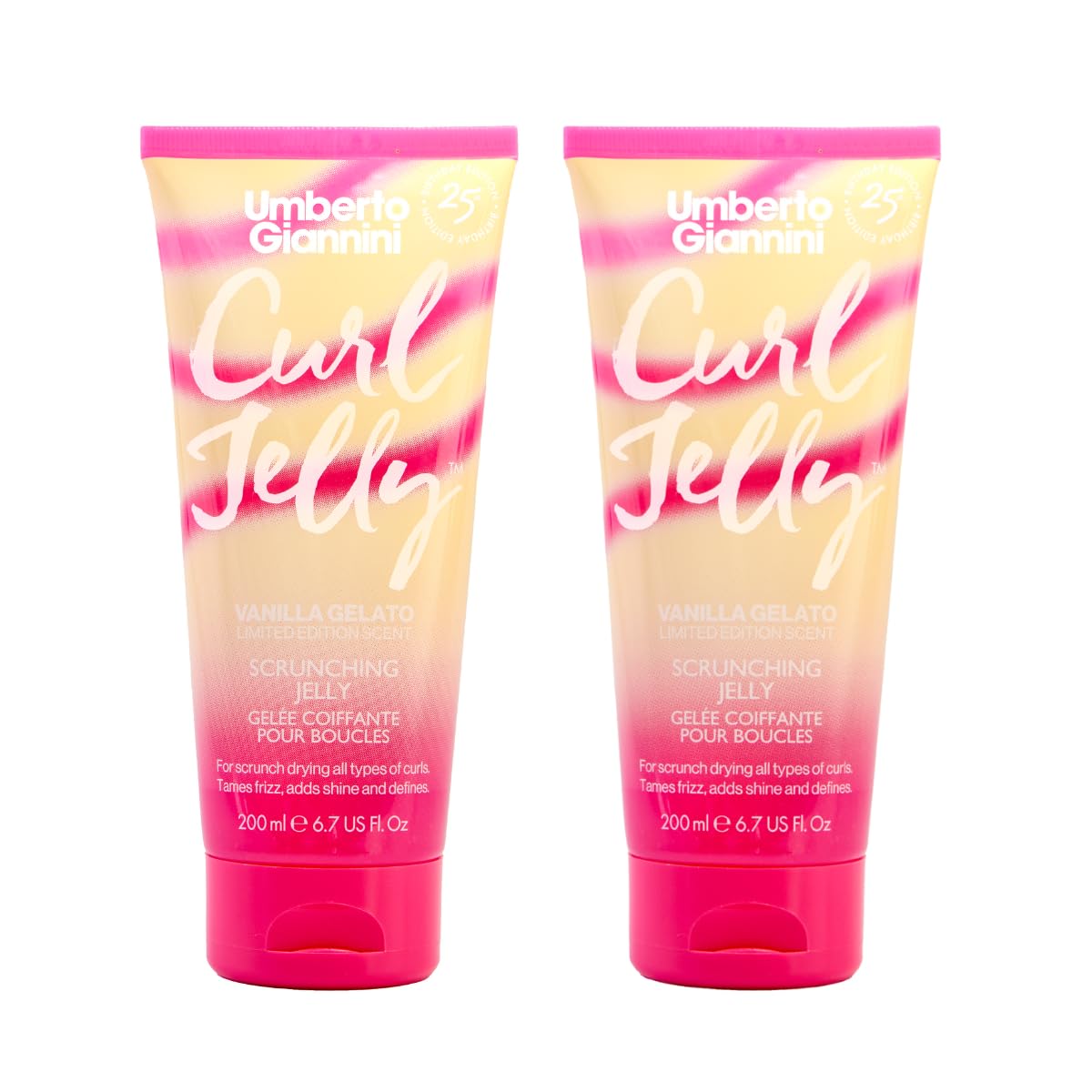 Umberto Giannini Curl Jelly Scrunching Jelly 6.7 fl Oz - Frizz Solution Defining Hair Gel for 2a-4c Curly, Wavy, Coily Hair - Vegan & Cruelty-Free