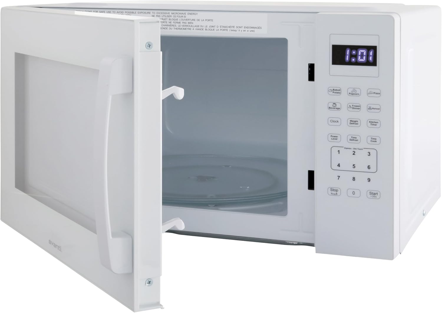 Avanti Microwave Oven 1000-Watts Countertop Compact with 9 Pre-Set Cooking Settings, Speed Defrost & By Weight