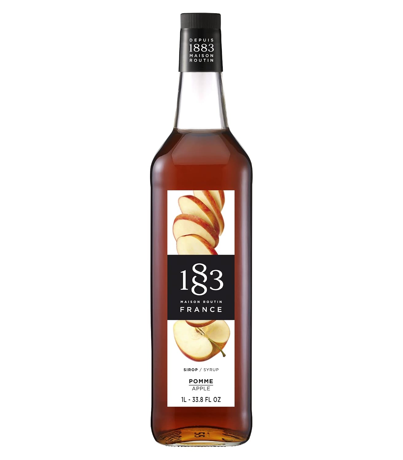 1883 Maple Syrup for Drinks, Made in France, 1 Liter Glass Bottle