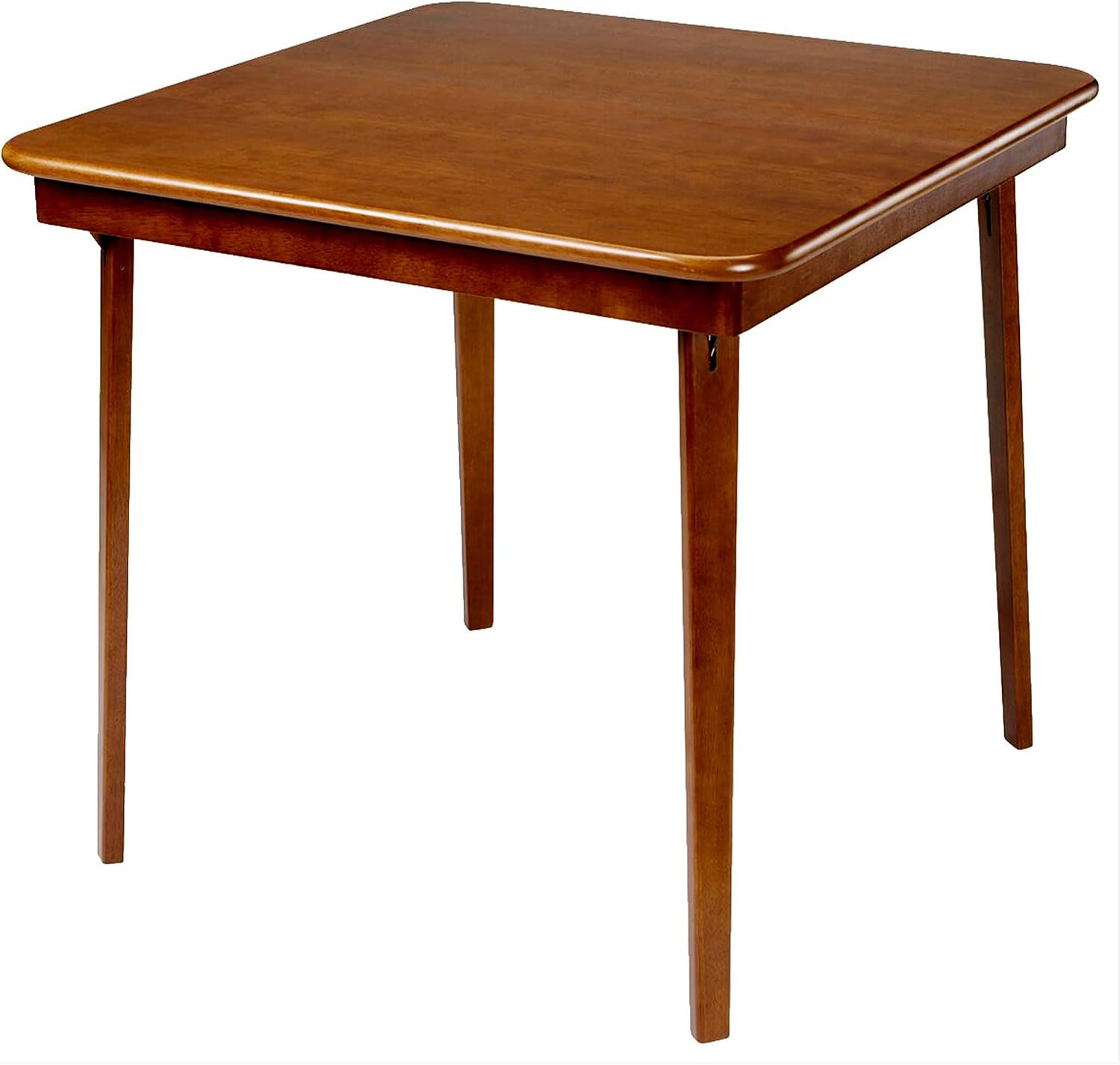 Stakmore Classic Straight Edge Square Wood Folding Table, 32x32, Oak | Foldable Card Table, Wooden Tabletop Furniture for Cards, Board Games & Dining