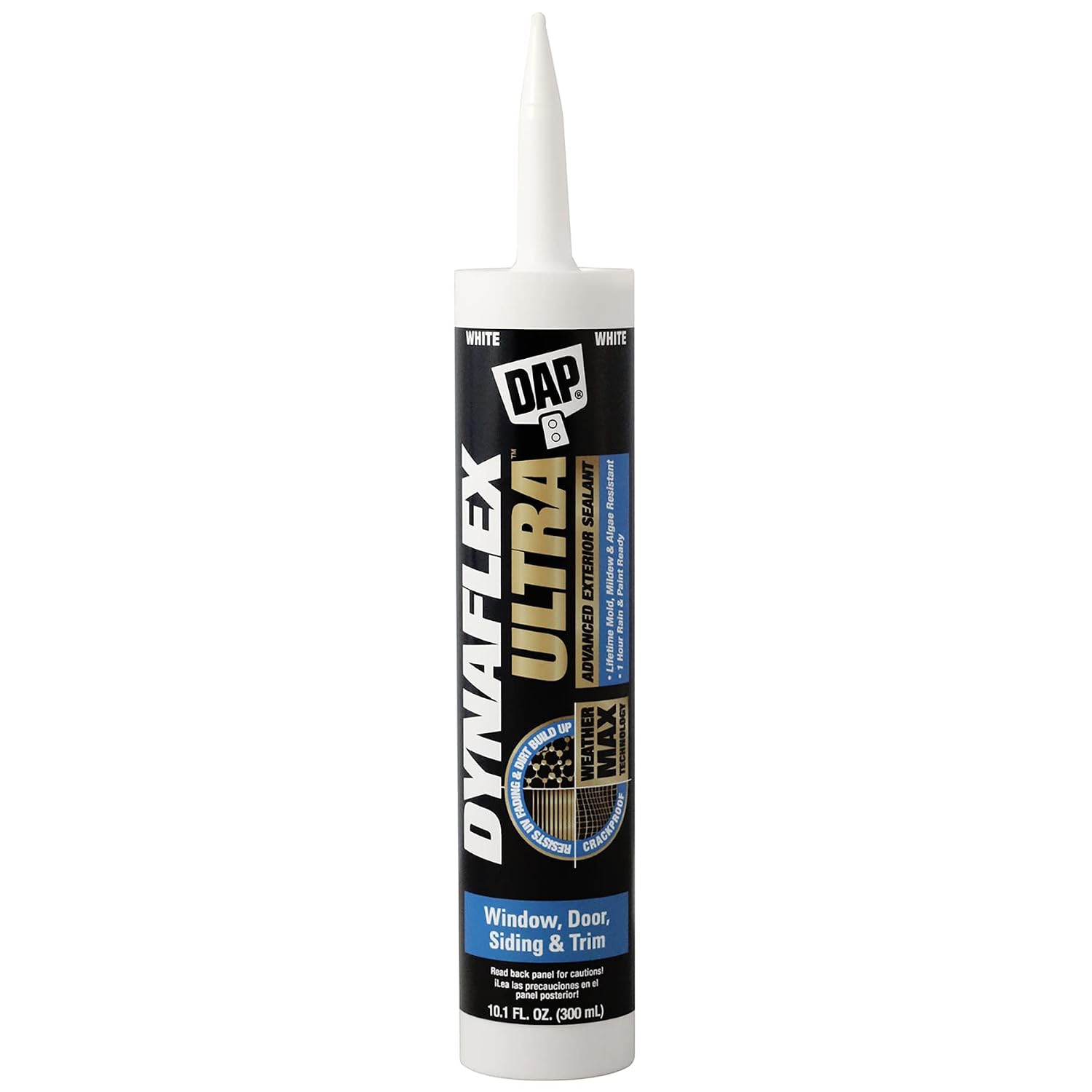 DAP Dynaflex Ultra Advanced Exterior Sealant, White, 10.1 Oz (7079818211)