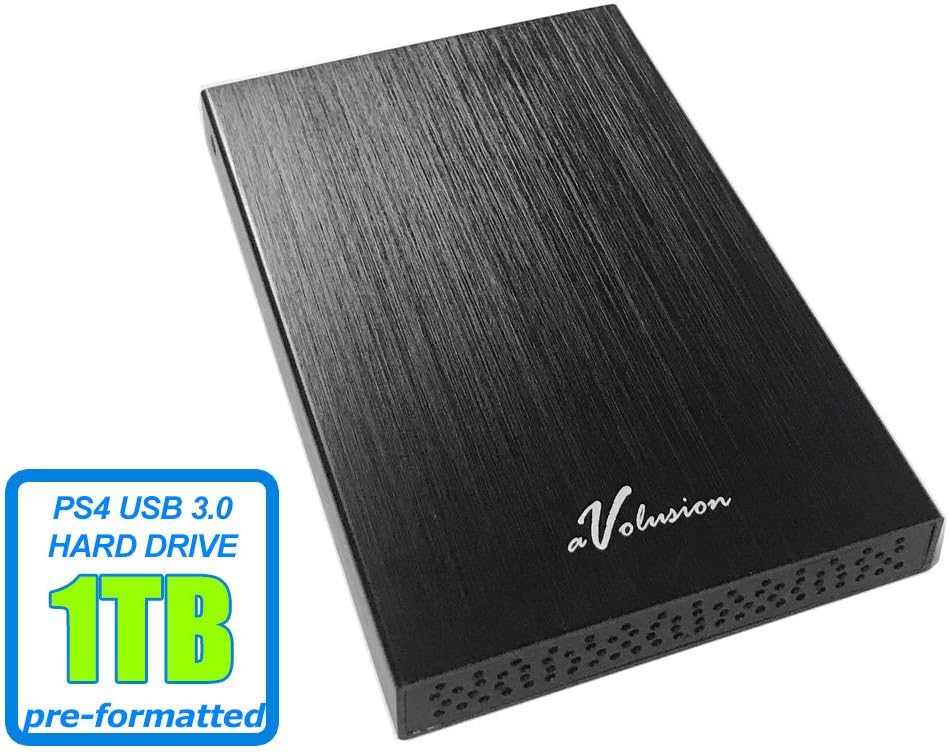 Avolusion HD250U3 1TB USB 3.0 Portable External Gaming Hard Drive (for PS4, Pre-Formatted)