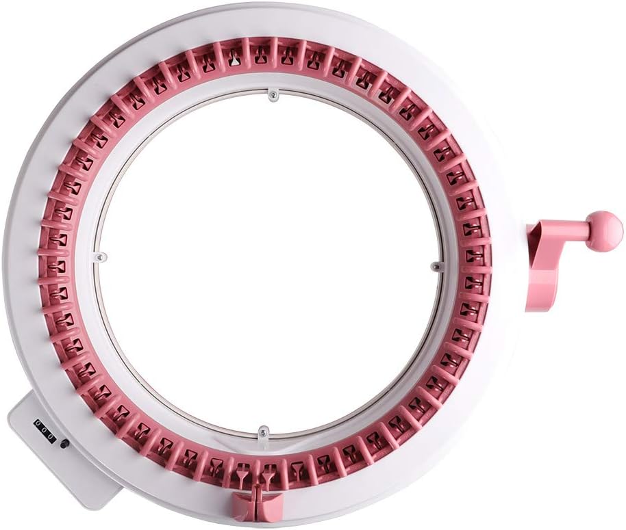 Umootek SENTRO 40 Needles Knitting Machine with Electric Adapter, Knitting Board Rotating Double Loom, Smart Weaving Loom Round Knitting Machines