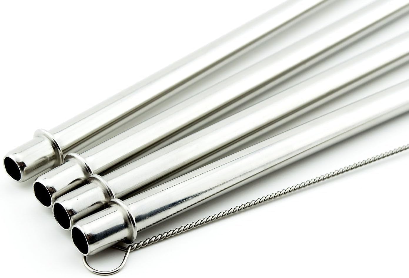 4 Pack Cocostraw for Contigo Shake and Go 20 oz Auto Close Tumbler PerfectFIT 18/8 Stainless Steel Drinking Straws With Cleaning Brush