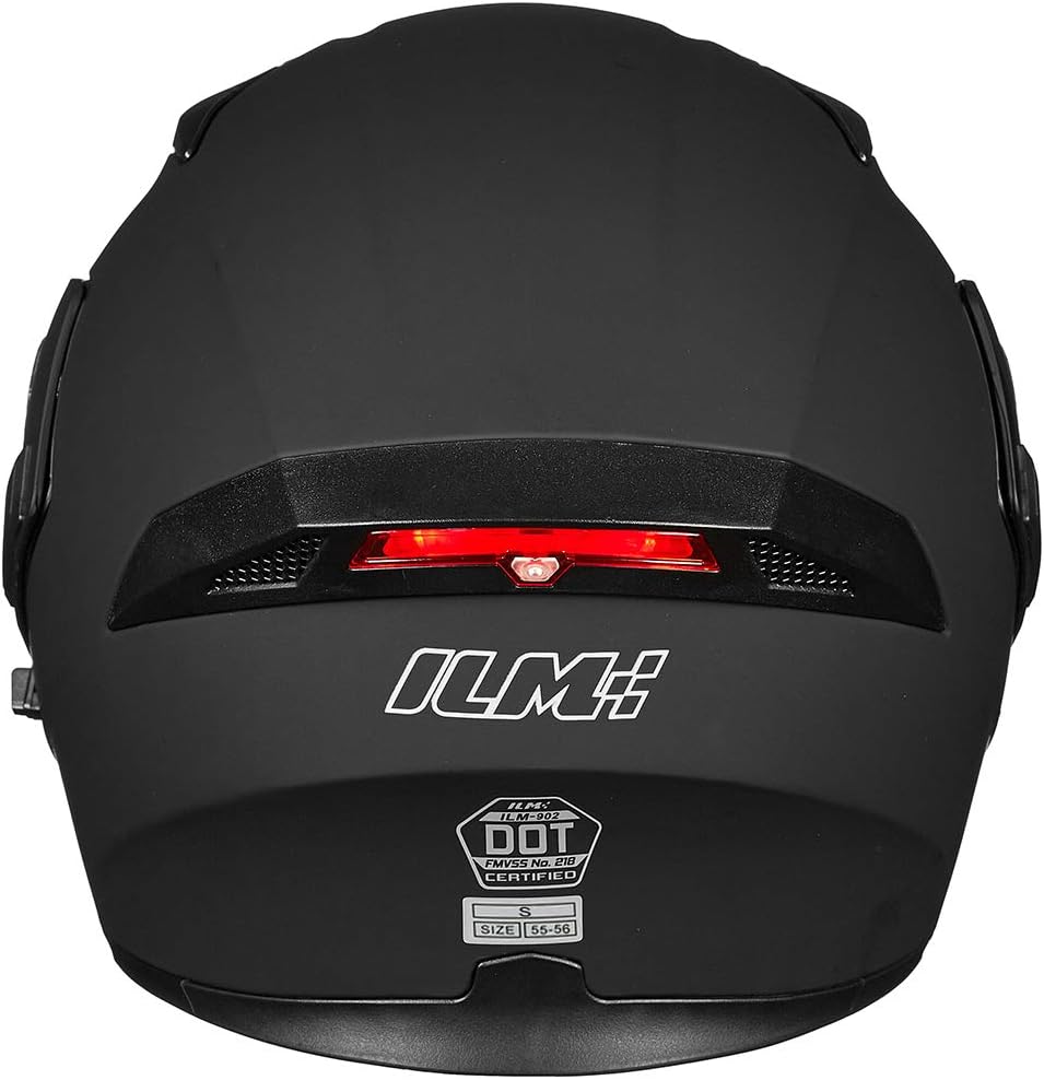 ILM Motorcycle Dual Visor Flip up Modular Full Face Helmet DOT Model 902/902L