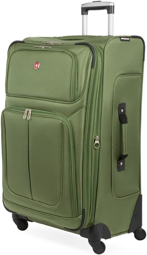 SWISSGEAR Sion Carry-On Spinner Luggage, Softside Expandable, Lightweight Suitcase, Dark Grey, 22.75-Inch