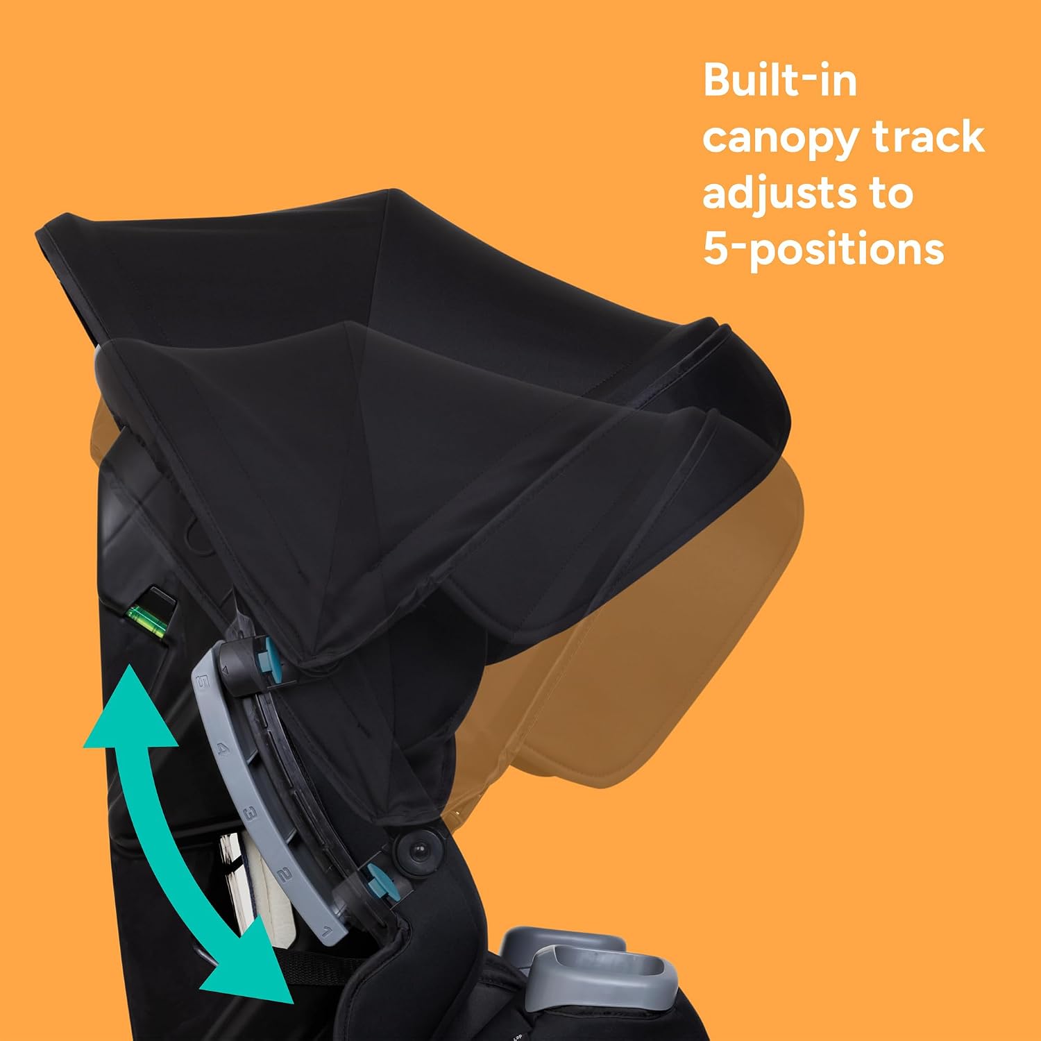 Baby Trend Cover Me™ 4-in-1 Convertible Car Seat, Vespa – Built-in Canopy, 4-Stage Growth System, Plush Comfort Padding, Multi-Position Recline