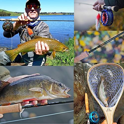 M MAXIMUMCATCH Aspire - Fly Fishing Rod 40T Carbon Fiber, Anodized Reel Seat, 9FT 4-Piece, 5/6/8 wt