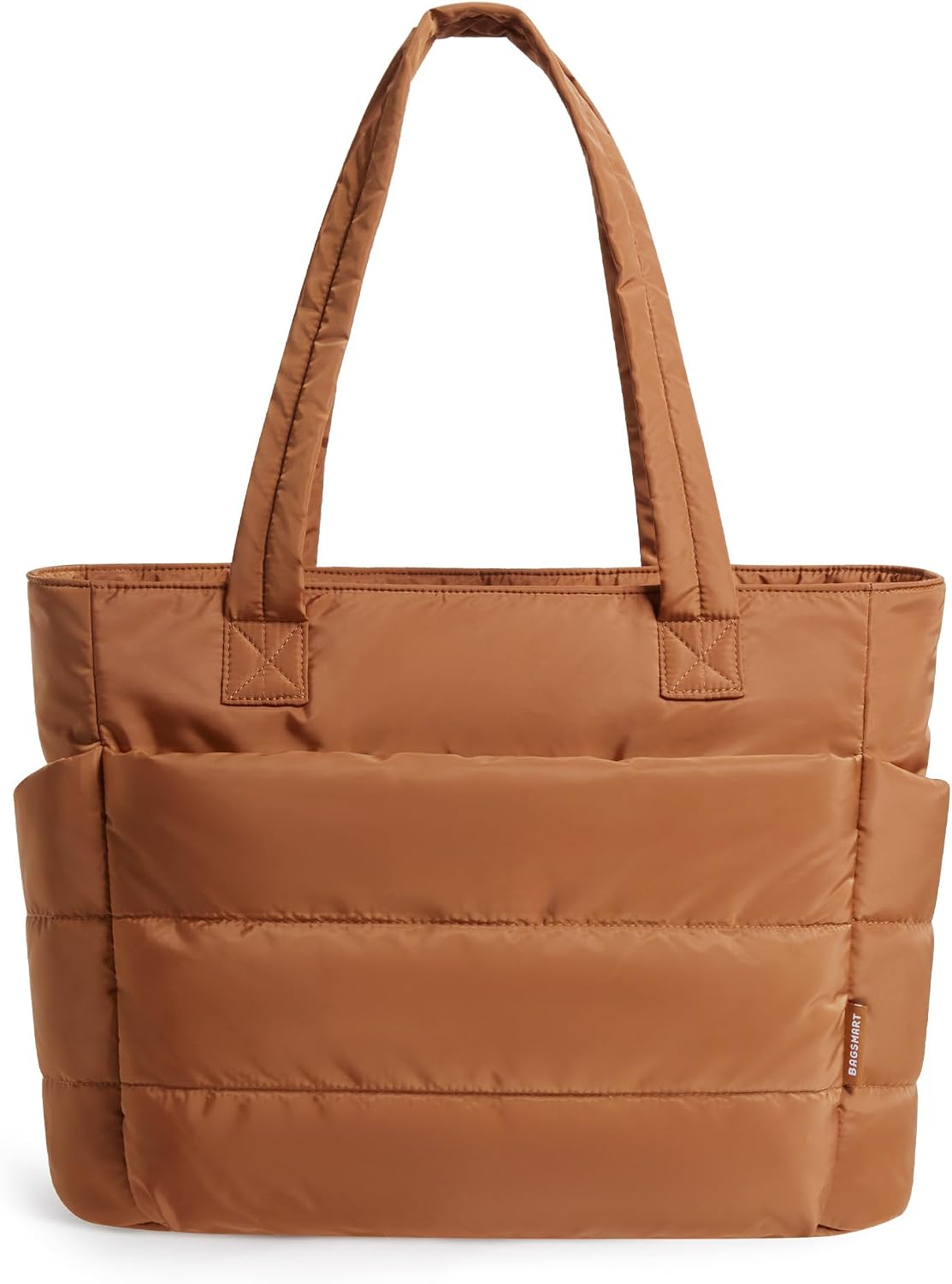 BAGSMART Tote Bag for Women, Lightweight Puffy Tote Bag with Compartments Shoulder Bag Handbag for Travel, Work, Gym | Lightweight