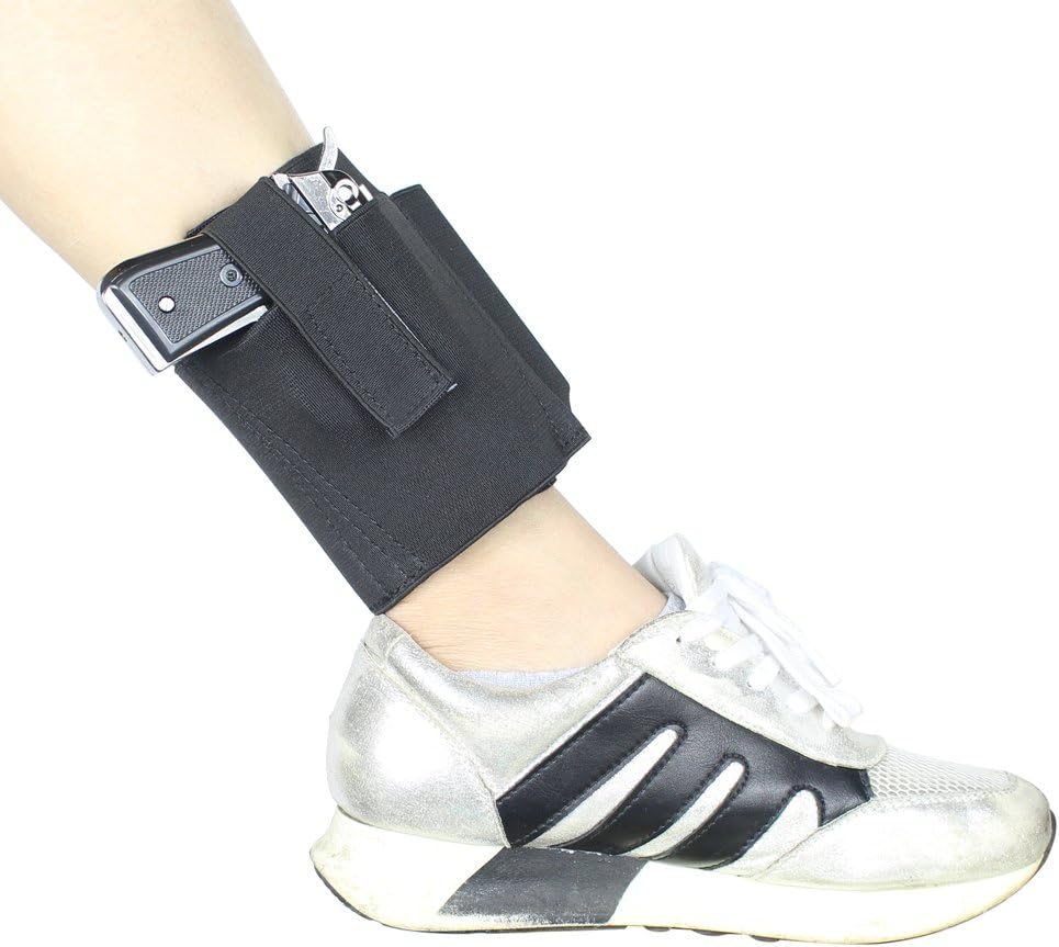Ankle Holster with 2 Mag Pouches for Concealed Carry Pistol Holster | Compatible with G42, 43, 36, 26, Ruger LCP, LC9, and Similar Subcompact Guns