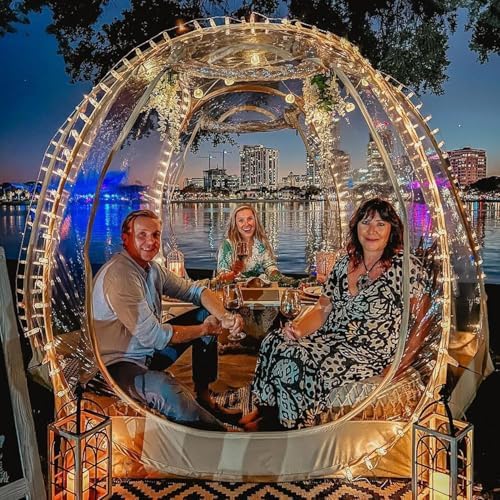 Alvantor® Pop Up Bubble Tent® - 6’ x 6’ Instant Igloo Tent® - 2-3 Person Screen House for Patios - Large Oversize Weather Proof Pod - Cold