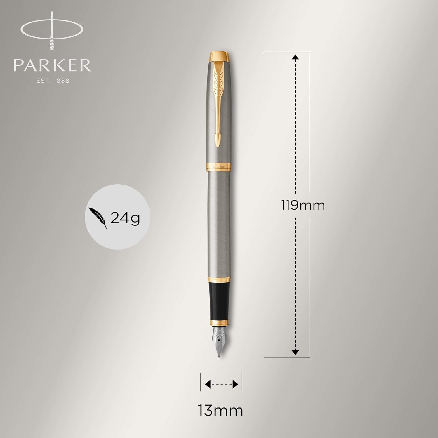 Fountain pen PARKER IM, size F, ink cartridge.