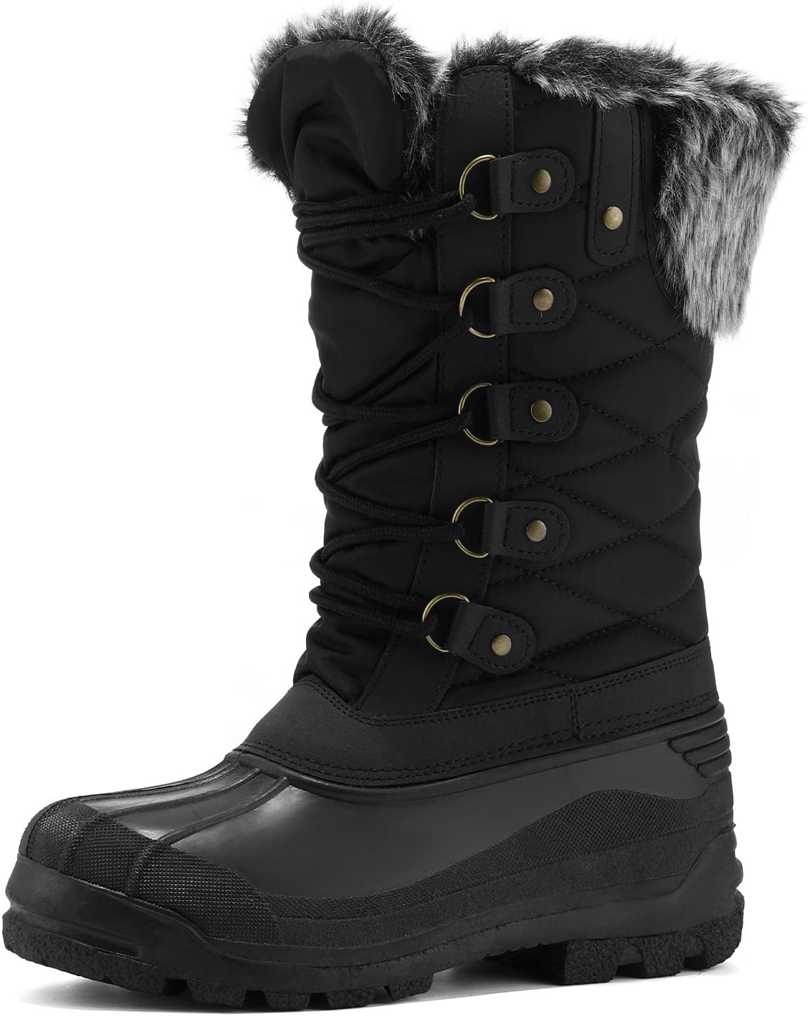 mysoft Women's Snow Boots Waterproof Mid-Calf Winter Boots