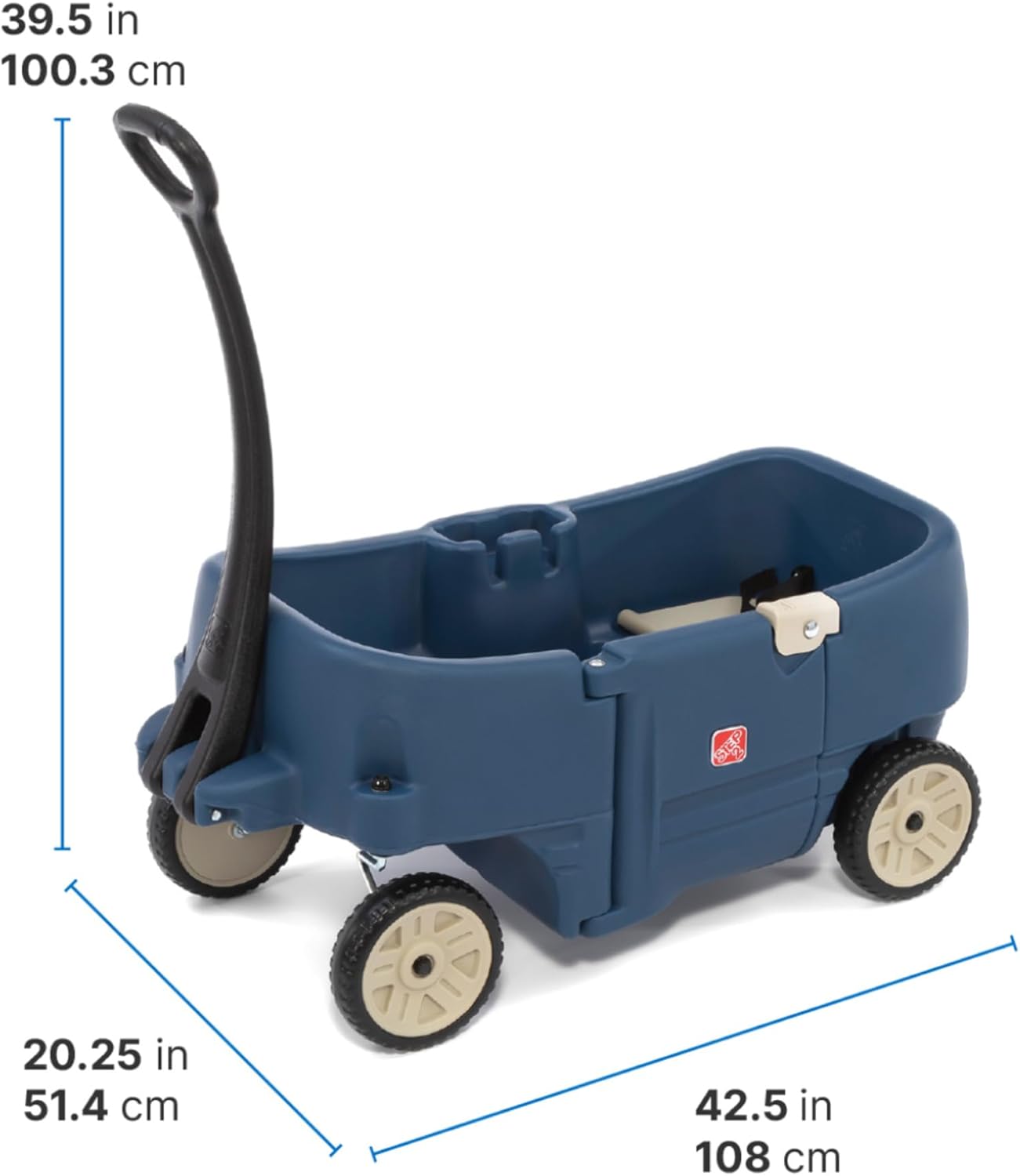 Step2 Wagon for Two Plus, Kids Ride On Toy, Stroller Substitute, Includes Seat Belts, Made of Durable Plastic, Max Weight 75 lbs.