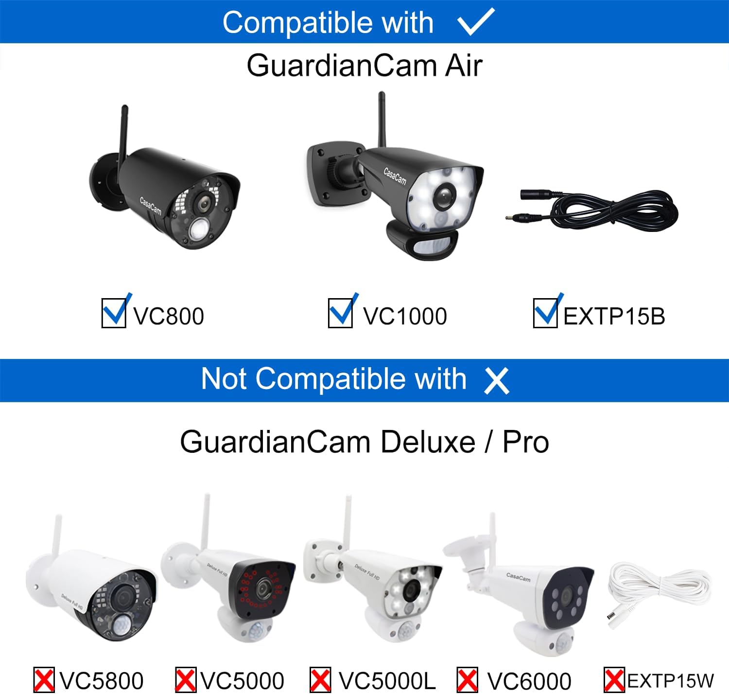 CasaCam Wireless Security Camera Air, 7 inch Monitor, 2 720p Cams, No Fees