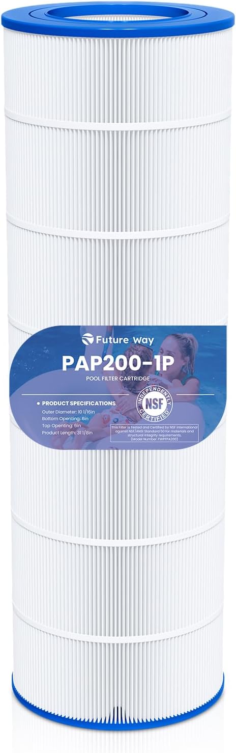 Future Way CC200 Pool Filter Cartridge Replacement for Pentair Clean & Clear 200, Replace Pentair R173217, Pleatco PAP200, Unicel C-9419, 200 sq.ft