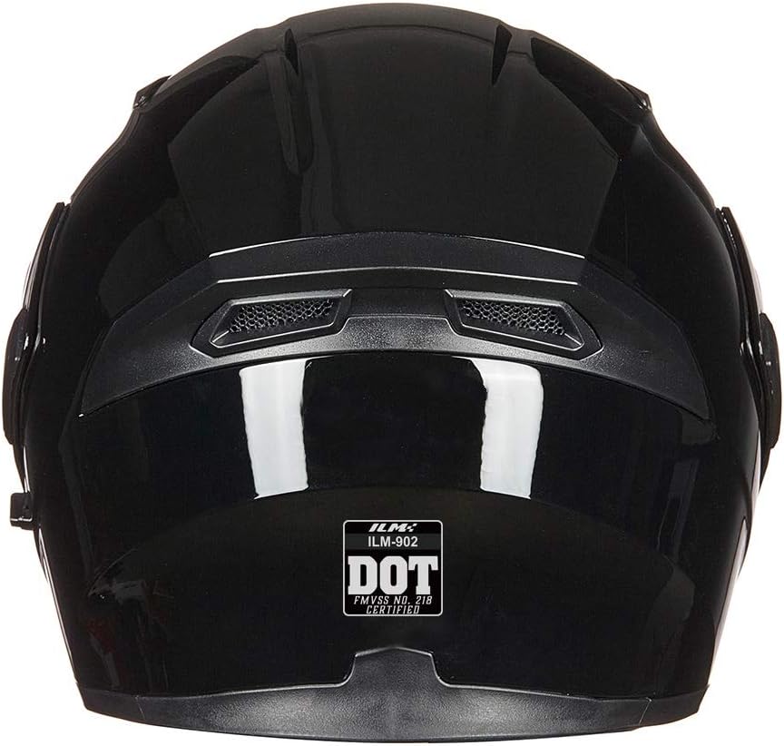 ILM Motorcycle Dual Visor Flip up Modular Full Face Helmet DOT Model 902/902L