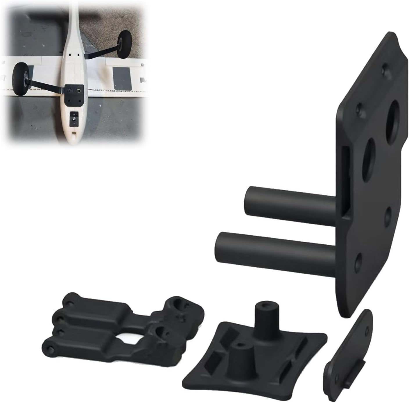 Taildragger Conversion Kit for Aeroscout – Rear Wheel Landing Gear Upgrade for RC Plane, Easy Installation Tail Wheel Assembly
