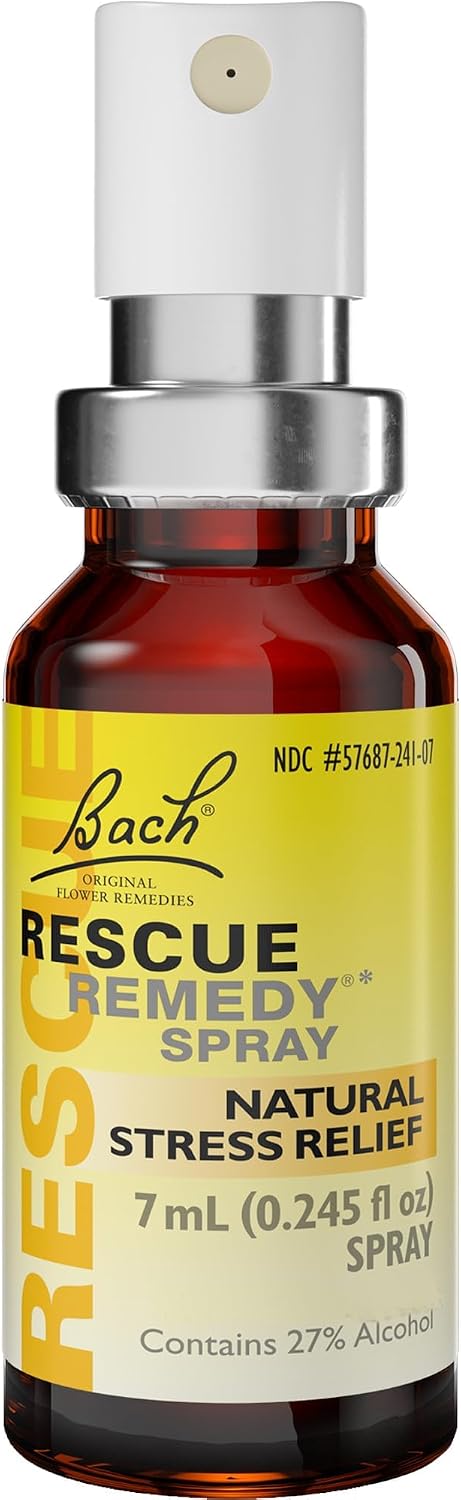 Bach RESCUE REMEDY Spray 20mL, Natural Stress Relief, Homeopathic Flower Essence, Vegan, Gluten & Sugar-Free, Non-Habit Forming (Packaging May Vary)