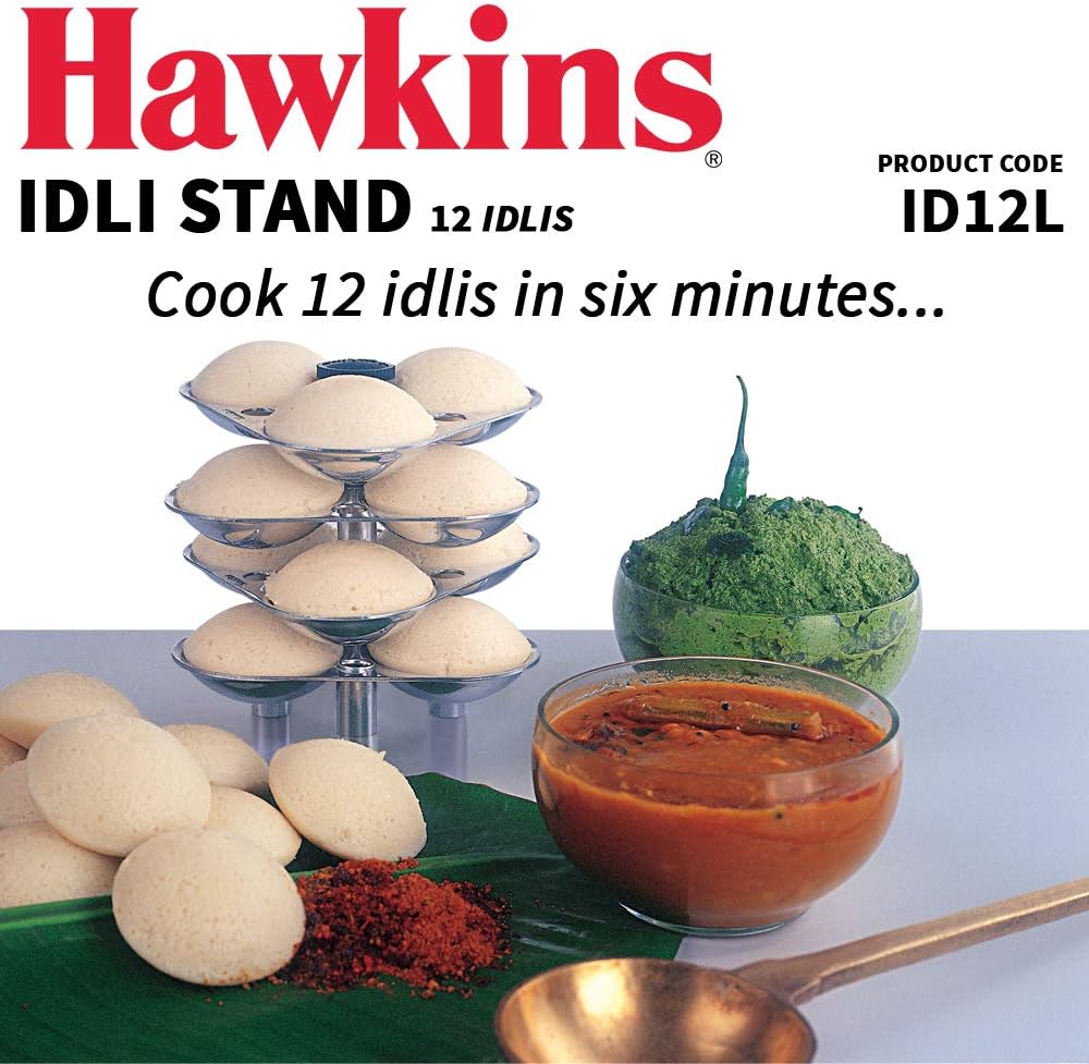 Hawkins Idli Stand for Pressure Cooker, 5-Liter, Small, Metallic