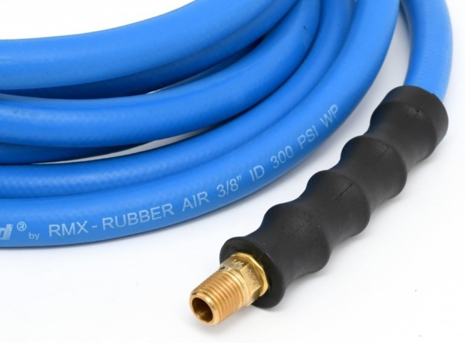 BLUBIRD BB3850 3/8" x 50' Rubber Air Hose, 100% Rubber, Lightest, Strongest, Most Flexible, 300 PSI, 50F to 190F Degrees, Ozone Resistant, High Strength Polyester Braided | High-Performance Pneumatic Hose for Automotive Construction & Industrial, Durable…