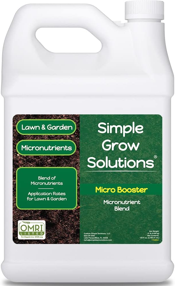 Organic Micronutrient Booster- Complete Plant & Turf Nutrients- Simple Grow Solutions- Garden & Lawn Fertilizer- Grower, Gardener- Liquid Food for Grass, Tomatoes, Flowers, Vegetables (32 Ounce)