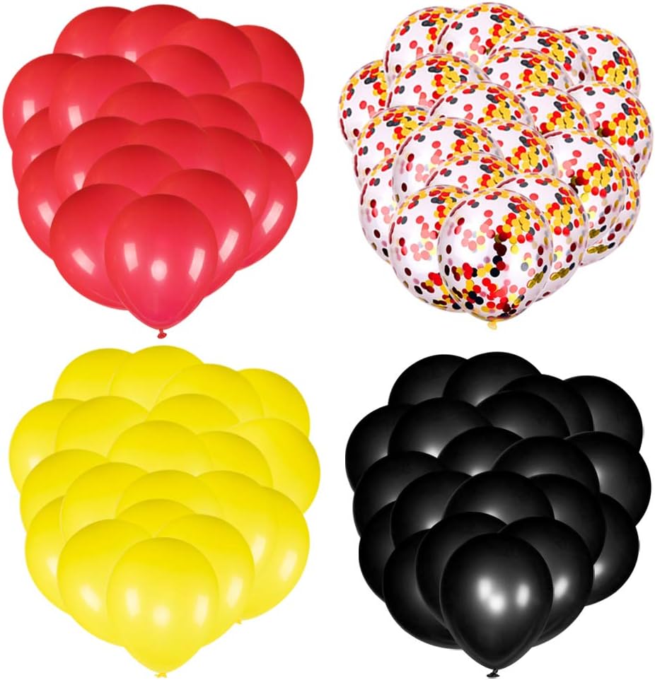 JOYYPOP 80 PCS Red White Blue Balloons 12 in with Confetti for 4th of July