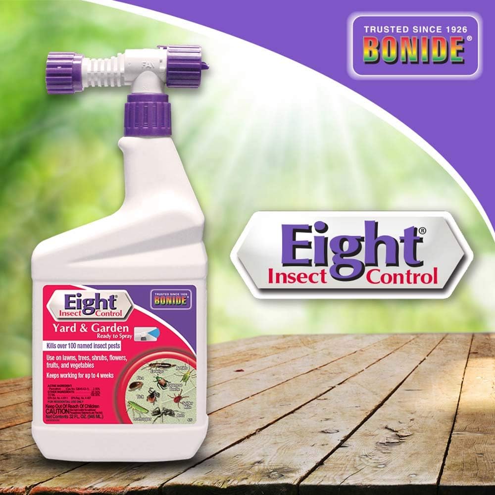 Bonide Eight Insect Control Yard & Garden, 32 oz Ready-to-Spray | Long Lasting Insecticide, For Mosquitos, Beetles, Fleas, Ticks