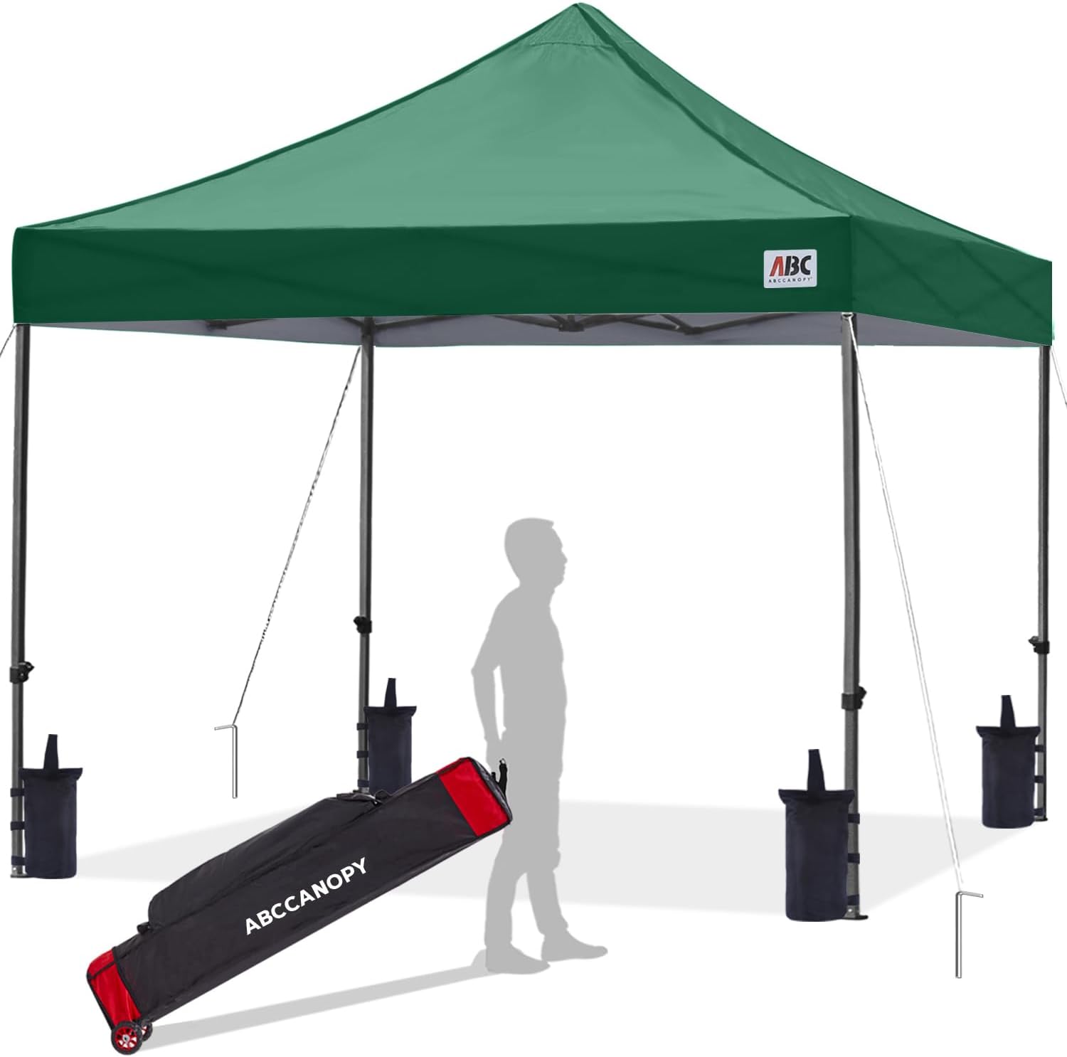 ABCCANOPY Patio Pop Up Canopy Tent 10x10 Commercial-Series (Black)