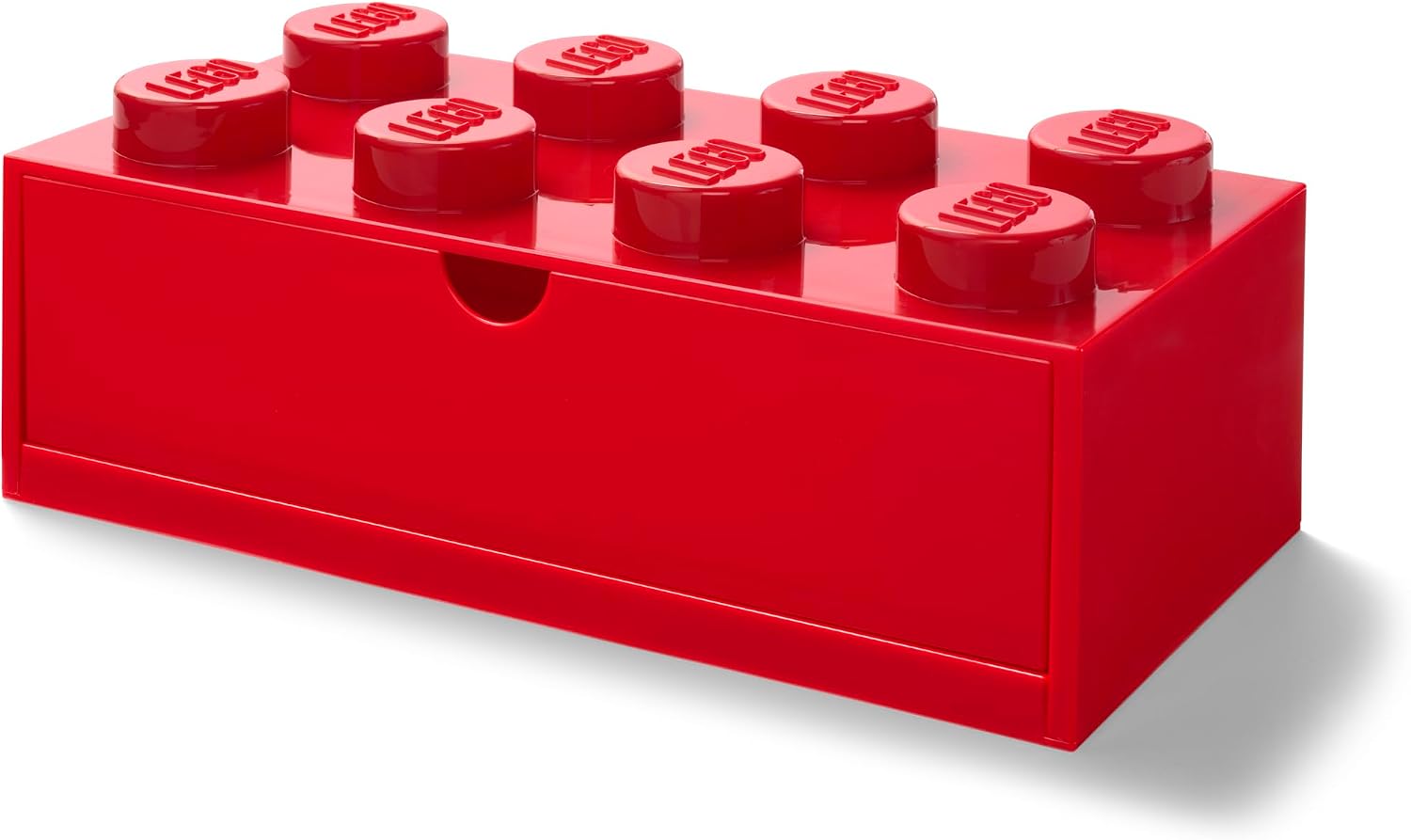 Room Copenhagen Lego Storage Brick 8 Desk Drawer, 8-Stud Stackable Tabletop Storage Box, 12.4 x 6.2 x 4.4 in