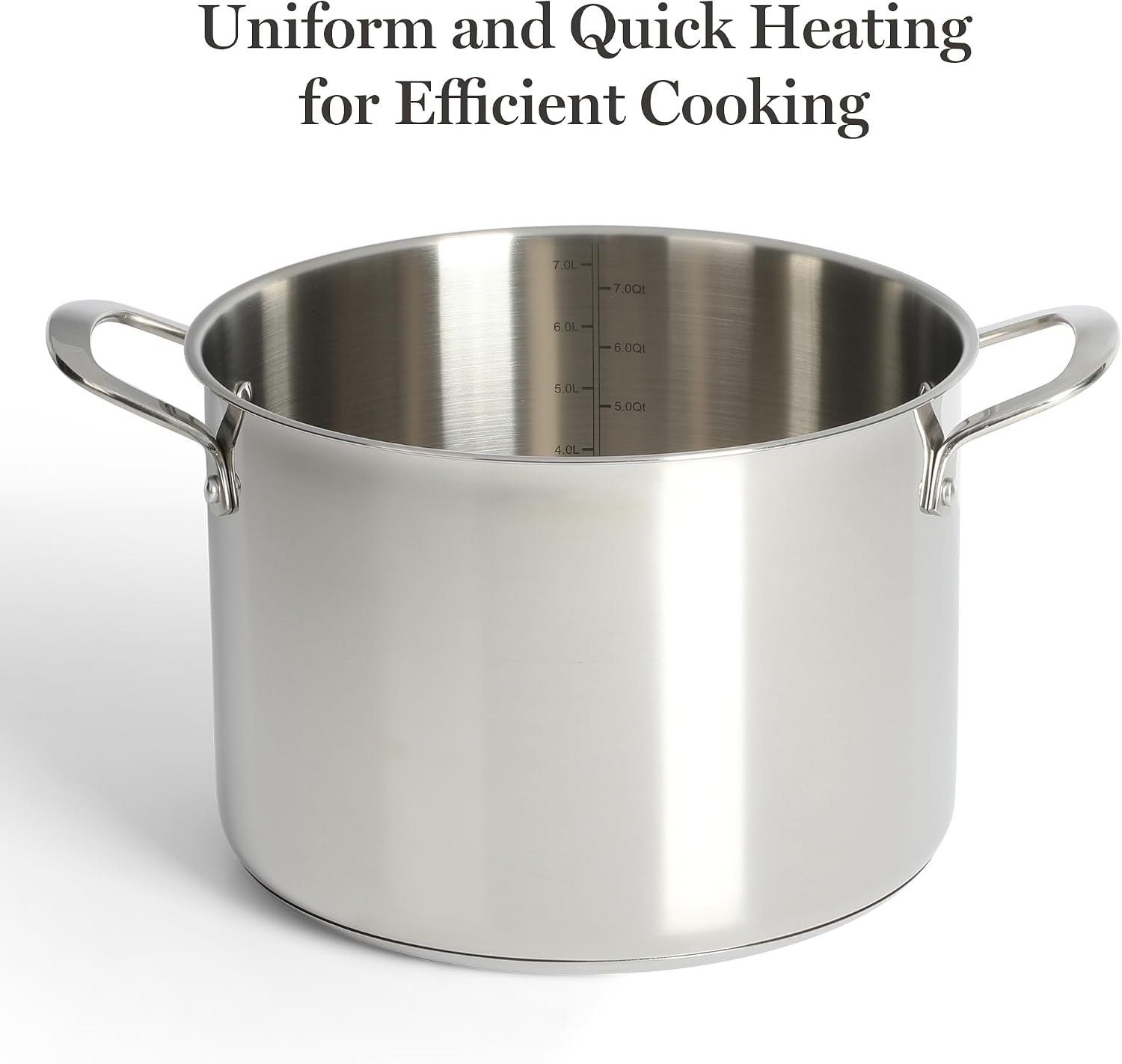 Martha Stewart Castelle 10 Piece 18/8 Durable Stainless Steel Induction Safe Pots and Pans Non-Toxic Kitchen Cookware Set - Gold Handles - Dishwasher Safe