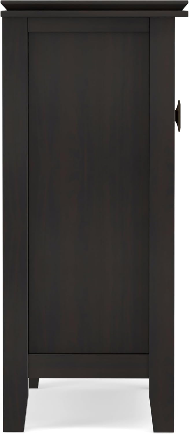 SIMPLIHOME Artisan 30" Wide Solid Wood Cabinet in Russet Brown