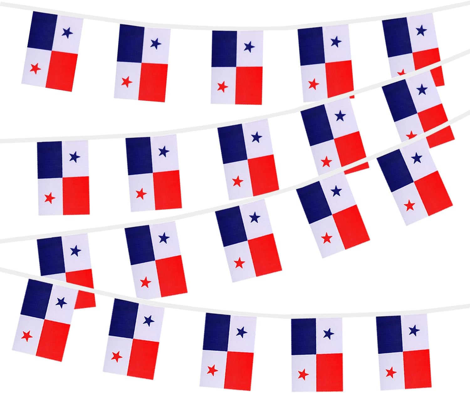 Nicaragua String Flags Banner Mini Small Nicaraguans Flag Bunting Patriotic Hanging Decor,National Holiday, Sports Game, Fiesta & Themed Party,18 Feet 20 Flags