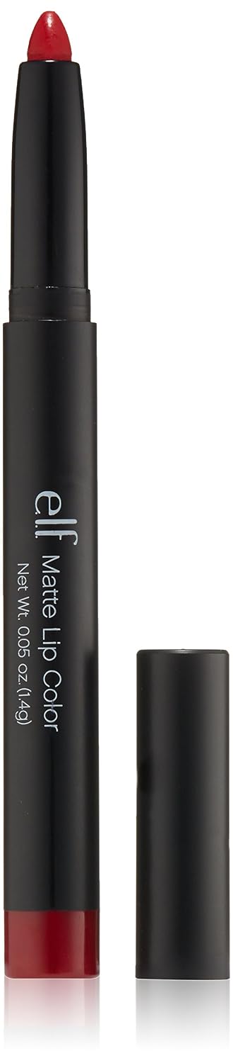 e.l.f. Matte Lip Color, Rich Red, 0.05 Ounce