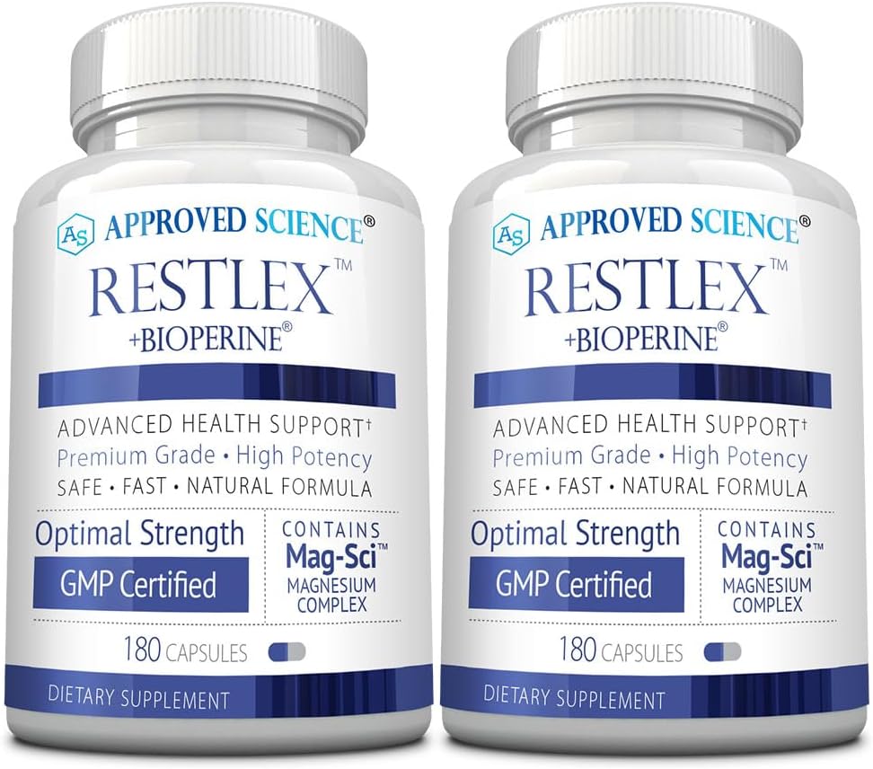 Approved Science Restlex for Restless Legs – Magnesium Glycinate for Calm Legs and Restful Legs – Natural Itching, Crawling