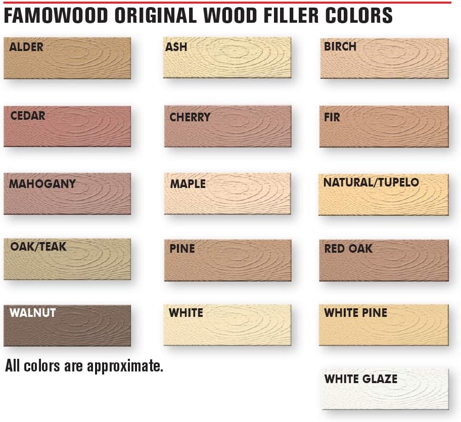FamoWood 36021108 Original Wood Filler - Pint, Cedar