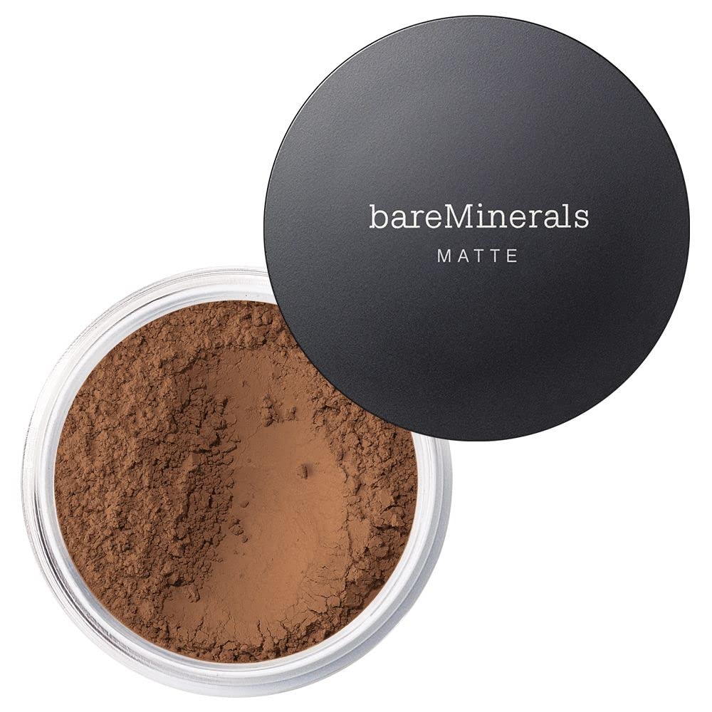 bareMinerals Original Matte Loose Powder Foundation SPF 15, Clean Mineral Powder Face Makeup, Sheer-to-Full Coverage, Reduces Shine, Dermatologist-Tested, Skin-improving Makeup For Sensitive Skin