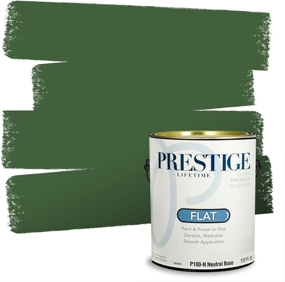 PRESTIGE Paints Exterior Paint and Primer In One, 1-Gallon, Semi-Gloss, Comparable Match of Sherwin Williams* Shamrock*