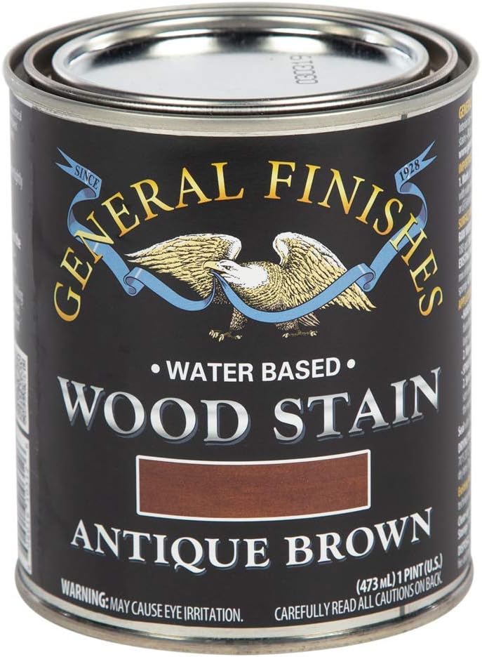 General Finishes Water Based Wood Stain, 1 Quart, Antique Oak